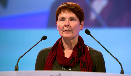 Barbara Verrall at TUC Congress in Liverpool. Photo: Jess Hurd