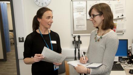 Farnham health centre first contact physio talking to GP