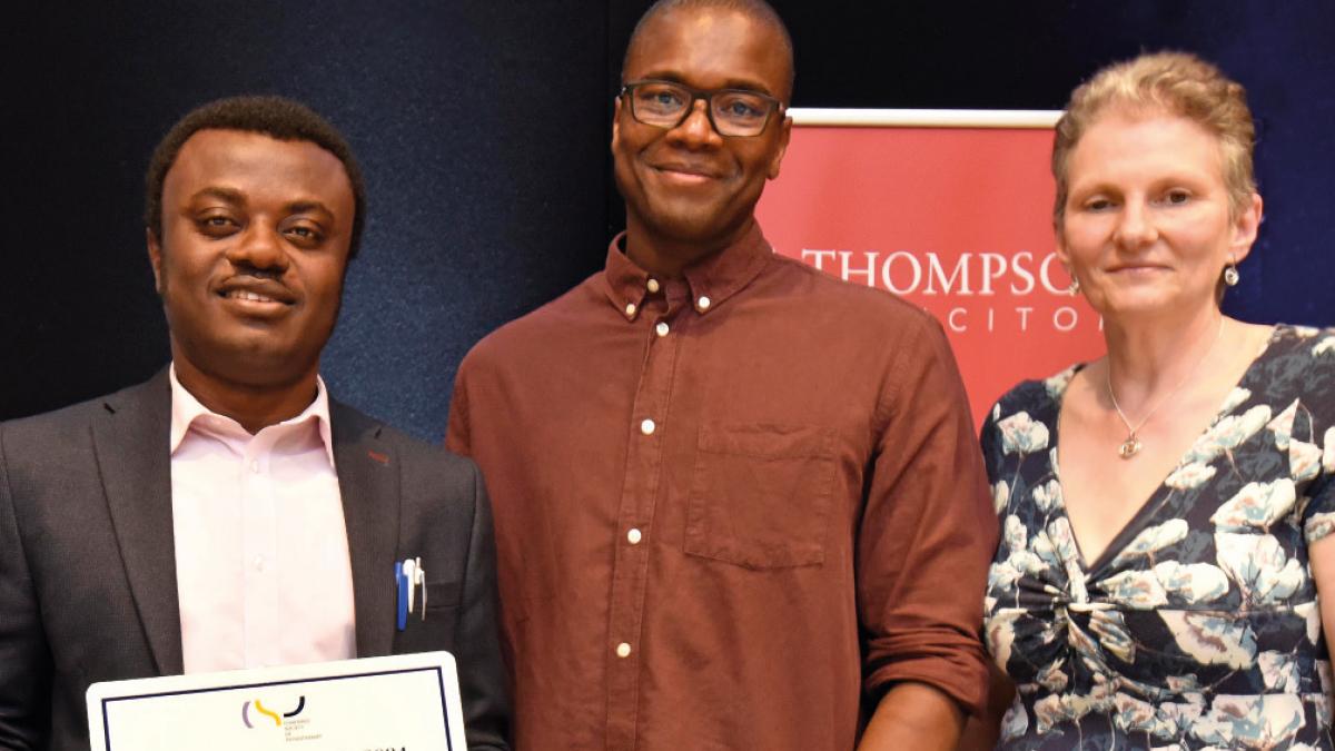 L-r: Ugwueze Nwafor, Ishmael Beckford and Alex MacKenzie at ARC