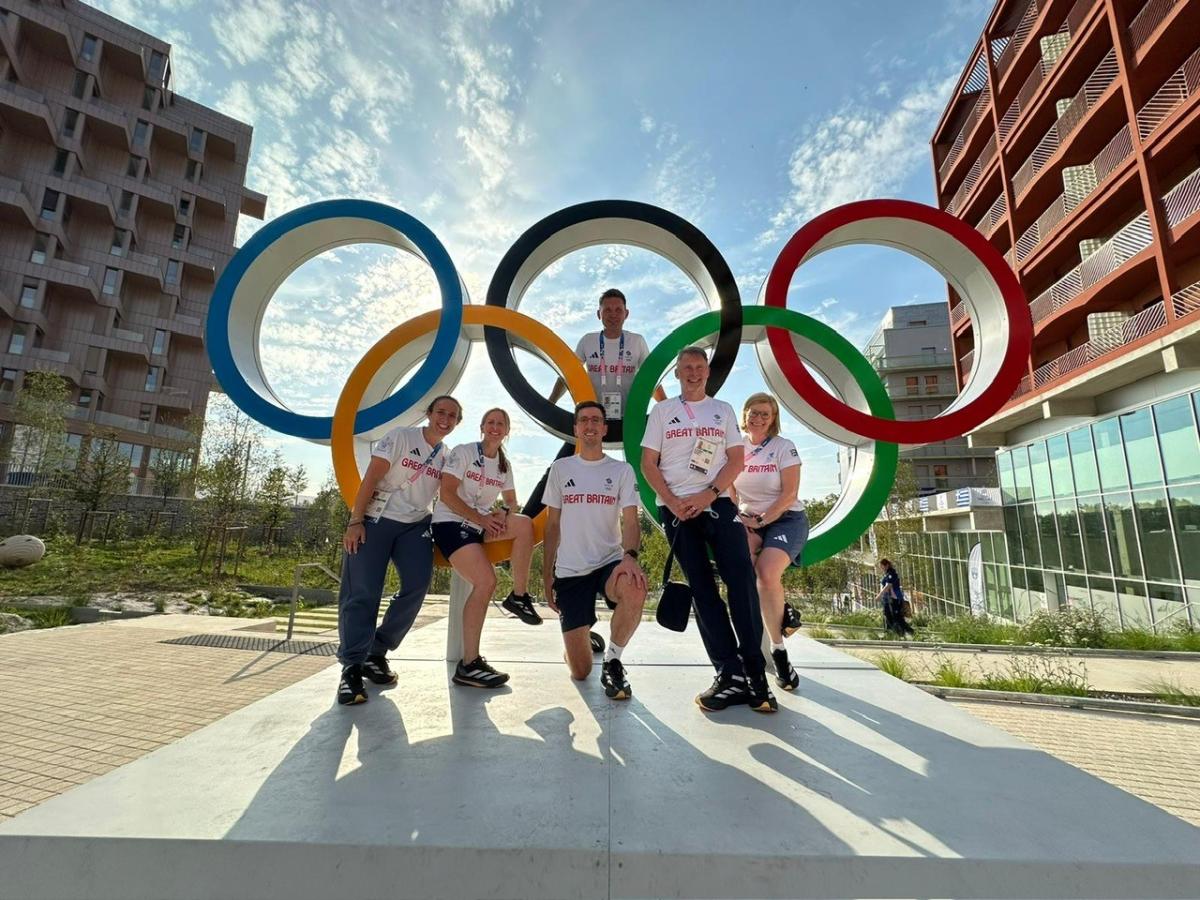 2024 Olympic Games Team GB headquarters physiotherapists in the Paris sunshine