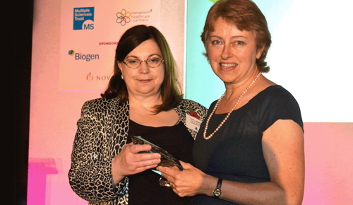MS physio gets surprise award | The Chartered Society of Physiotherapy